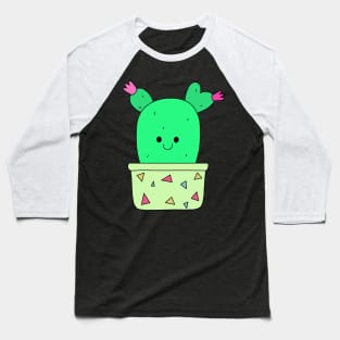 Cute Cactus Design #55: Young Happy Cactus Baseball T-Shirt